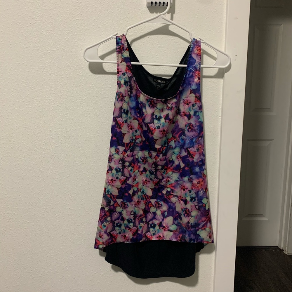 Express floral print tank top